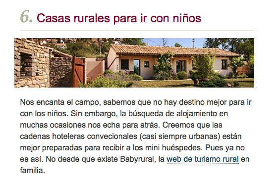 BabyRural en OchoLeguas de El Mundo